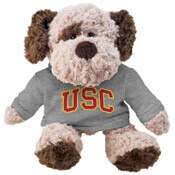 USC Patches Dog Brown in Hoodie by Mascot Factory